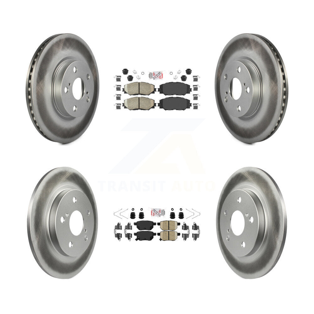 Front Rear Ceramic Pads And Coated Disc Brake Rotors Kit For Toyota Matrix KGA-105600