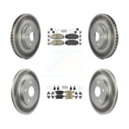 Front Rear Ceramic Pads And Coated Disc Brake Rotors Kit For Toyota Matrix KGA-105600