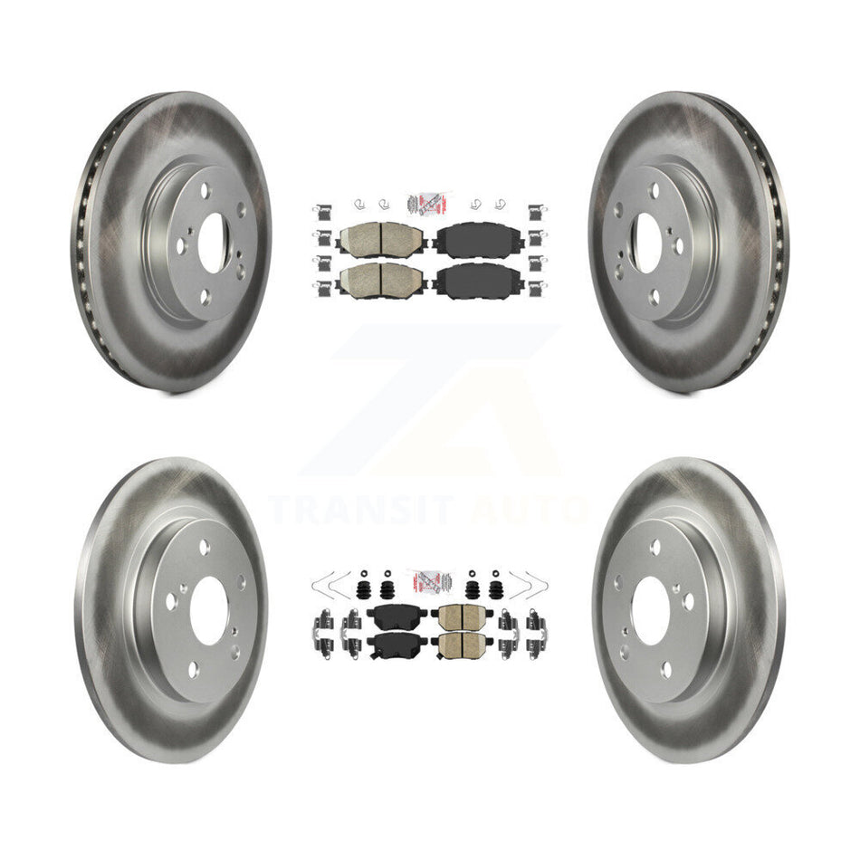 Front Rear Ceramic Pads And Coated Disc Brake Rotors Kit For Toyota Matrix KGA-105601