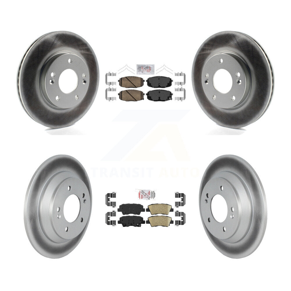 Front Rear Ceramic Pad Coat Brake Rotors Kit For Hyundai Kona With Electric Parking KGA-105602