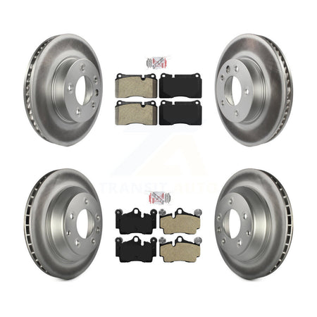 Front Rear Semi-Metallic Pad And Coated Disc Brake Rotor Kit (6Pc) For Volkswagen Touareg KGA-105611