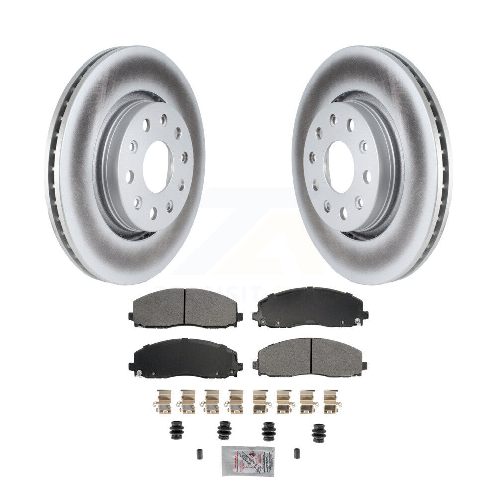 Front Coated Disc Brake Rotors And Semi-Metallic Pads Kit For Jeep Wrangler Gladiator KGA-105615