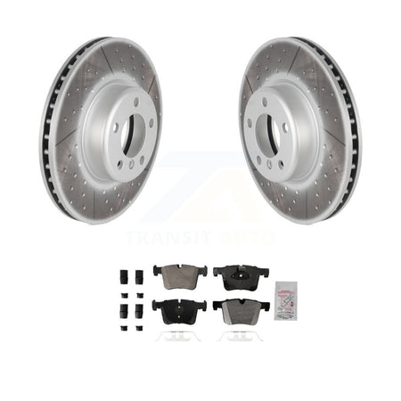 Front Coated Disc Brake Rotors And Semi-Metallic Pads Kit For BMW 335i xDrive GT KGA-105623
