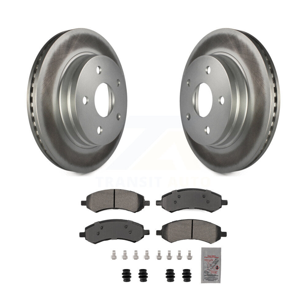 Front Coated Brake Rotors Semi-Metallic Pad Kit For Ram 1500 Classic Dodge Chrysler Aspen KGA-105630