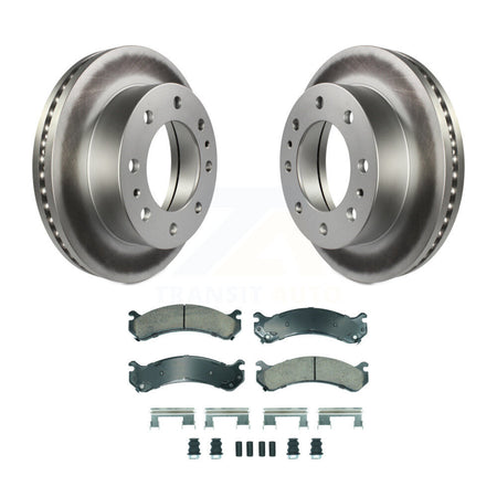 Front Coated Brake Rotors Ceramic Pad Kit For GMC Chevrolet Savana 3500 Express Sierra HD KGA-105631