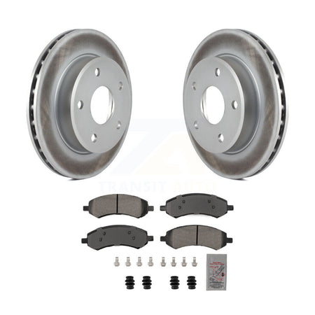 Front Coat Disc Brake Rotors Semi-Metallic Pad Kit For Dakota Dodge Ram Mitsubishi Raider KGA-105636