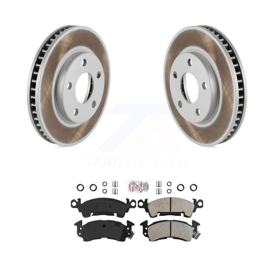 Front Coated Brake Rotor Semi-Metallic Pad Kit For 92-93 Cadillac Commercial Chassis 5.7L KGA-105637