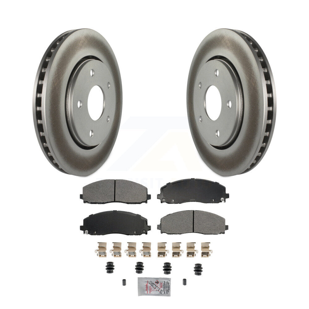 Front Coated Disc Brake Rotors And Semi-Metallic Pads Kit For Dodge Grand Caravan KGA-105639
