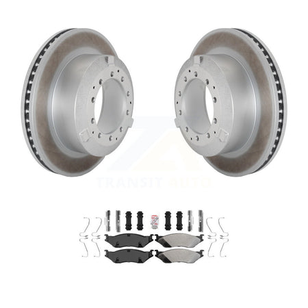 Front Coated Brake Rotor Semi-Metallic Pad Kit For International TerraStar IC Corporation KGA-105641