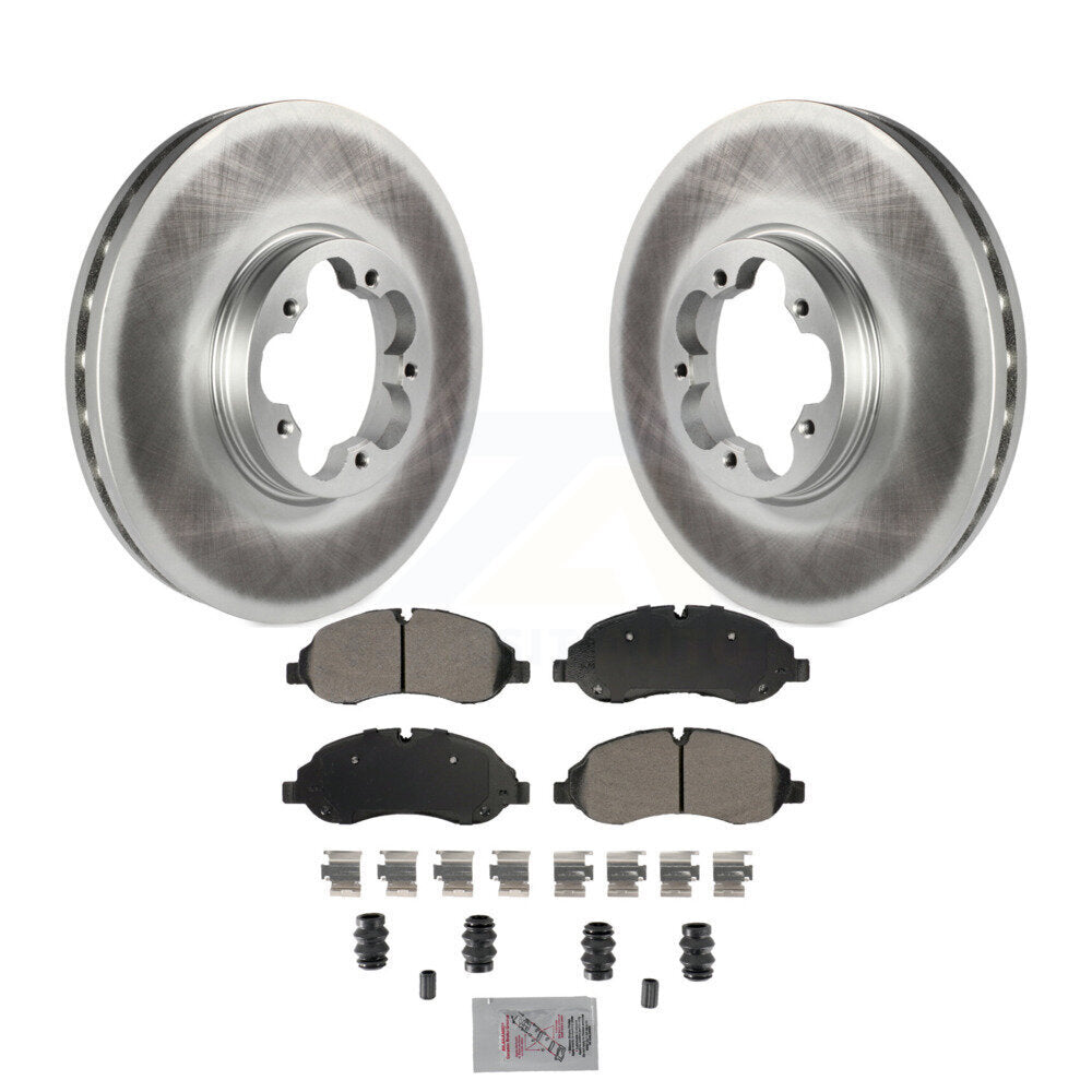 Front Coat Brake Rotor Semi-Metallic Pad Kit For Ford Transit-250 Transit-150 Transit-350 KGA-105644