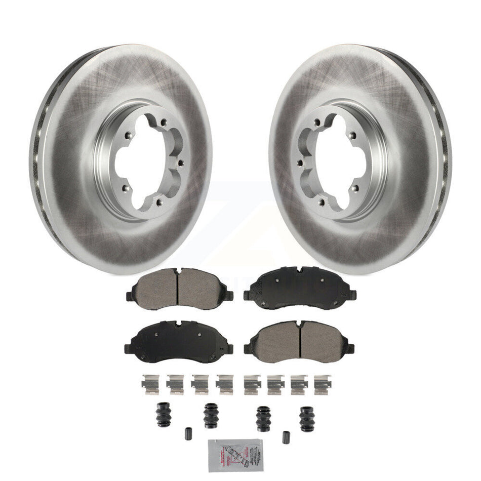 Front Coat Brake Rotor Semi-Metallic Pad Kit For Ford Transit-250 Transit-150 Transit-350 KGA-105644