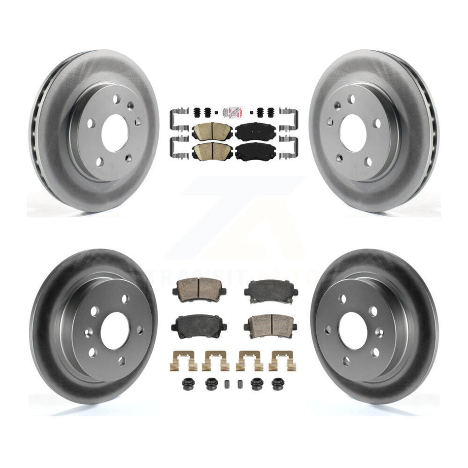 Front Rear Ceramic Pad Coat Disc Brake Rotor Kit For Chevrolet Malibu Naturally Aspirated KGA-105652