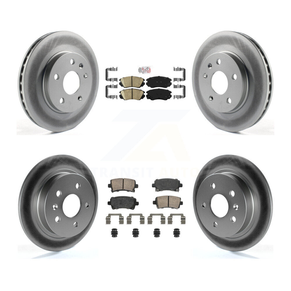 Front Rear Ceramic Pads And Coated Disc Brake Rotors Kit For Chevrolet Malibu Limited KGA-105653