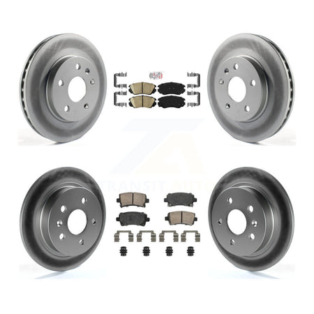 Front Rear Ceramic Pads And Coated Disc Brake Rotors Kit For Chevrolet Malibu Limited KGA-105653