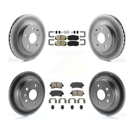 Front Rear Ceramic Pads And Coated Disc Brake Rotors Kit For Chevrolet Malibu Limited KGA-105654