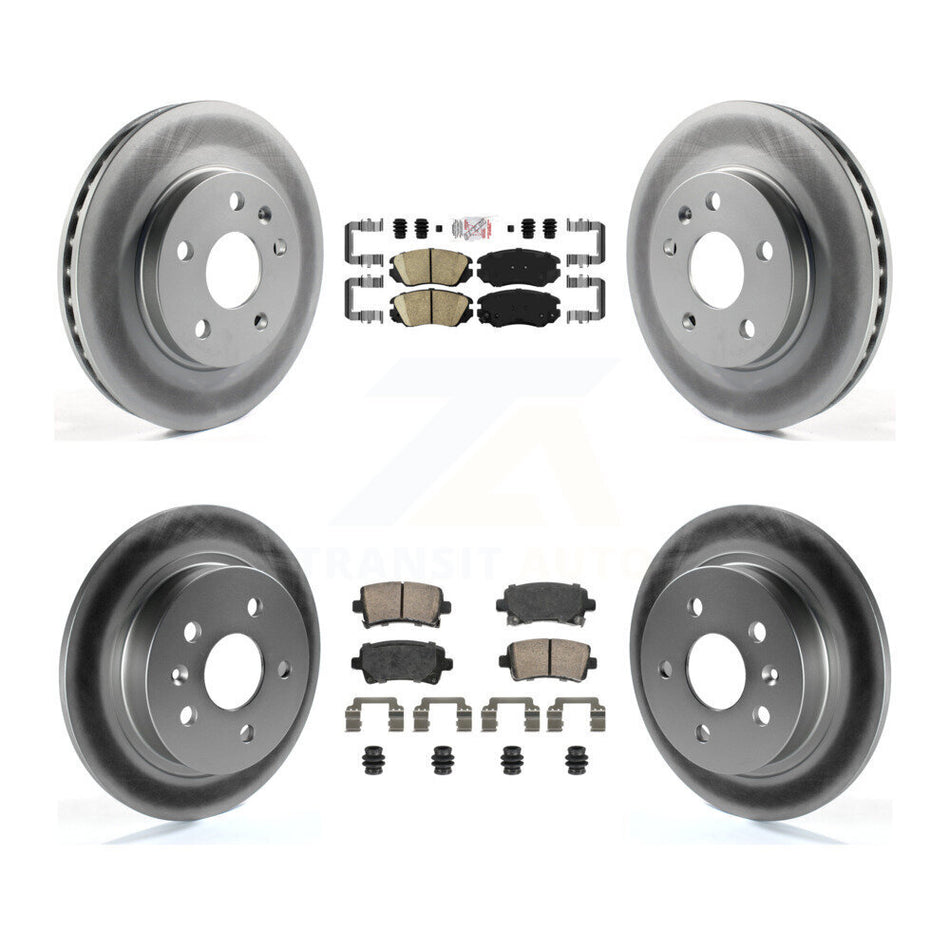 Front Rear Ceramic Pads And Coated Disc Brake Rotors Kit For Chevrolet Malibu Limited KGA-105654