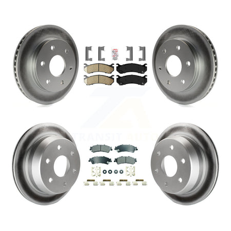 Front Ceramic Rear Semi-Metallic Pad Coat Brake Rotors Kit For Chevrolet GMC Silverado XL KGA-105658