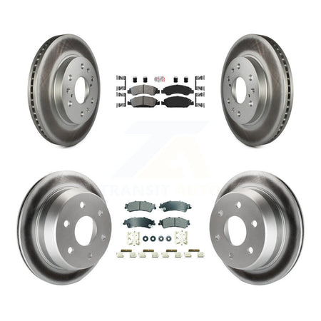 Front Rear Semi-Metallic Pad Coat Brake Rotor Kit For Chevrolet Silverado 1500 GMC Sierra KGA-105662
