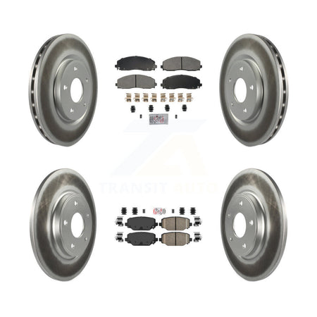 Front Semi-Metallic Rear Ceramic Pad Coat Brake Rotor Kit For Dodge Grand Caravan Journey KGA-105668