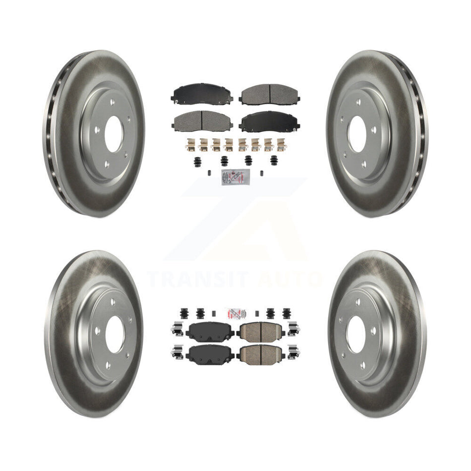 Front Semi-Metallic Rear Ceramic Pad Coat Brake Rotor Kit For Dodge Grand Caravan Journey KGA-105668