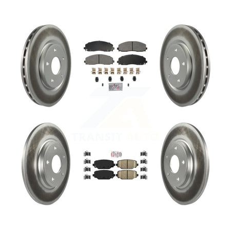 Front Semi-Metallic Rear Ceramic Pad Coat Brake Rotor Kit For Dodge Grand Caravan Journey KGA-105669