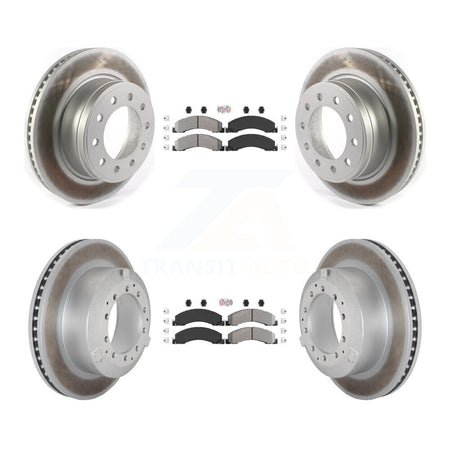 Front Rear Semi-Metallic Pad Coat Brake Rotors Kit For Ram Dodge Sterling Truck 4500 5500 KGA-105670