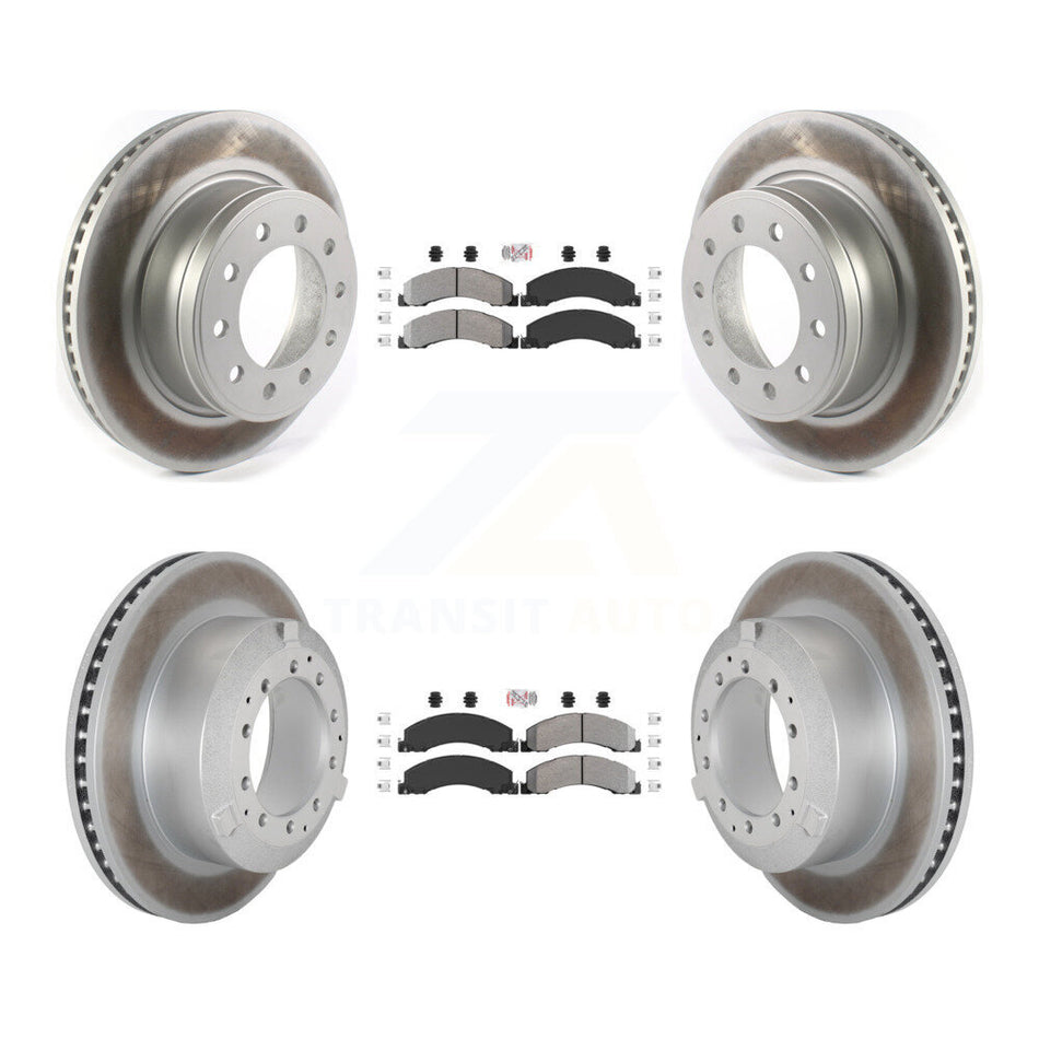 Front Rear Semi-Metallic Pad Coat Brake Rotors Kit For Ram Dodge Sterling Truck 4500 5500 KGA-105670