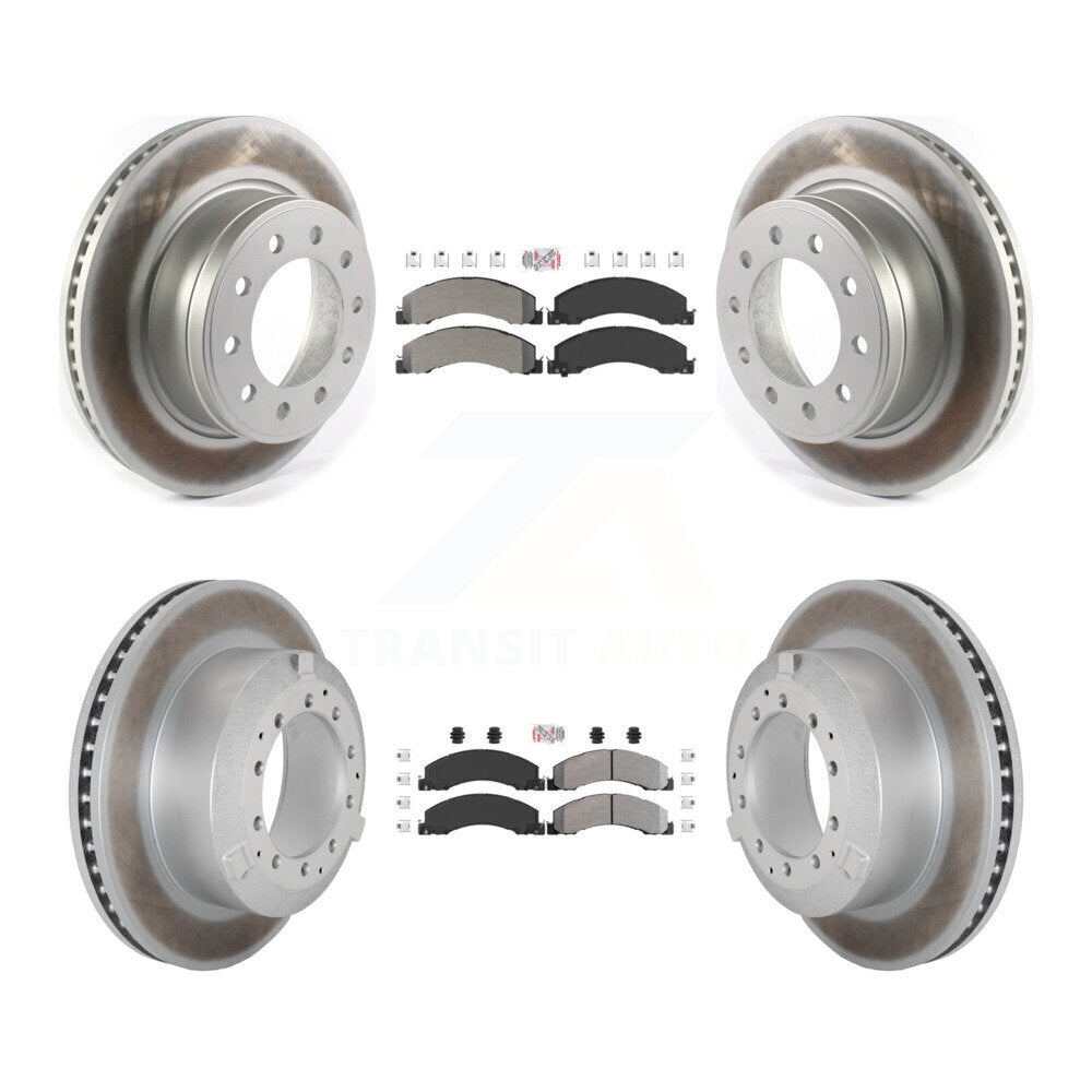 Front Rear Semi-Metallic Pad Coat Brake Rotors Kit For Ram Dodge Sterling Truck 4500 5500 KGA-105671