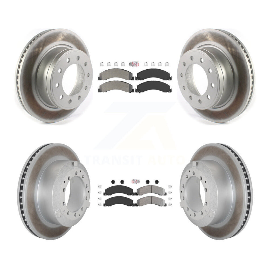 Front Rear Semi-Metallic Pad Coat Brake Rotors Kit For Ram Dodge Sterling Truck 4500 5500 KGA-105671