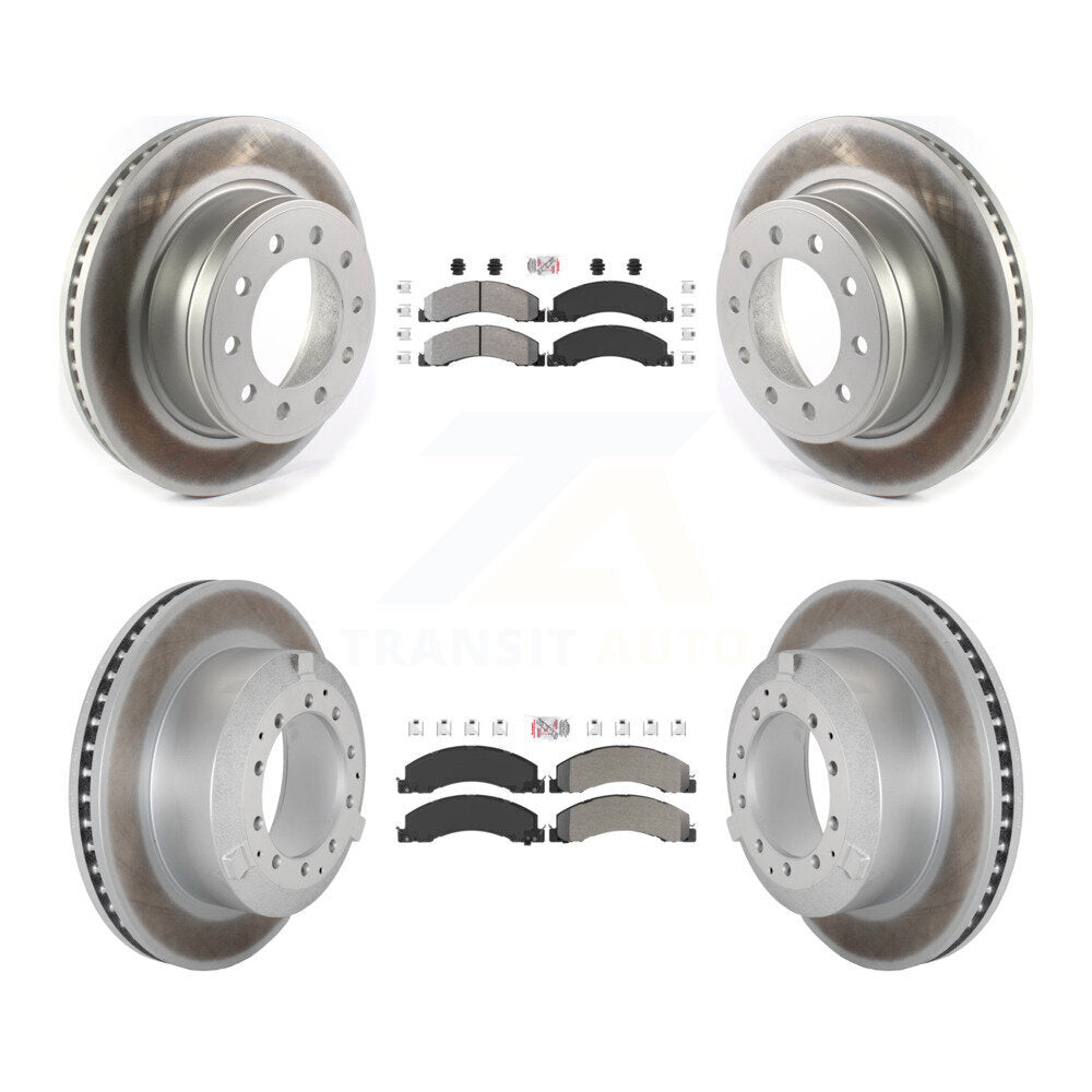 Front Rear Semi-Metallic Pad Coat Brake Rotors Kit For Ram Dodge Sterling Truck 4500 5500 KGA-105672