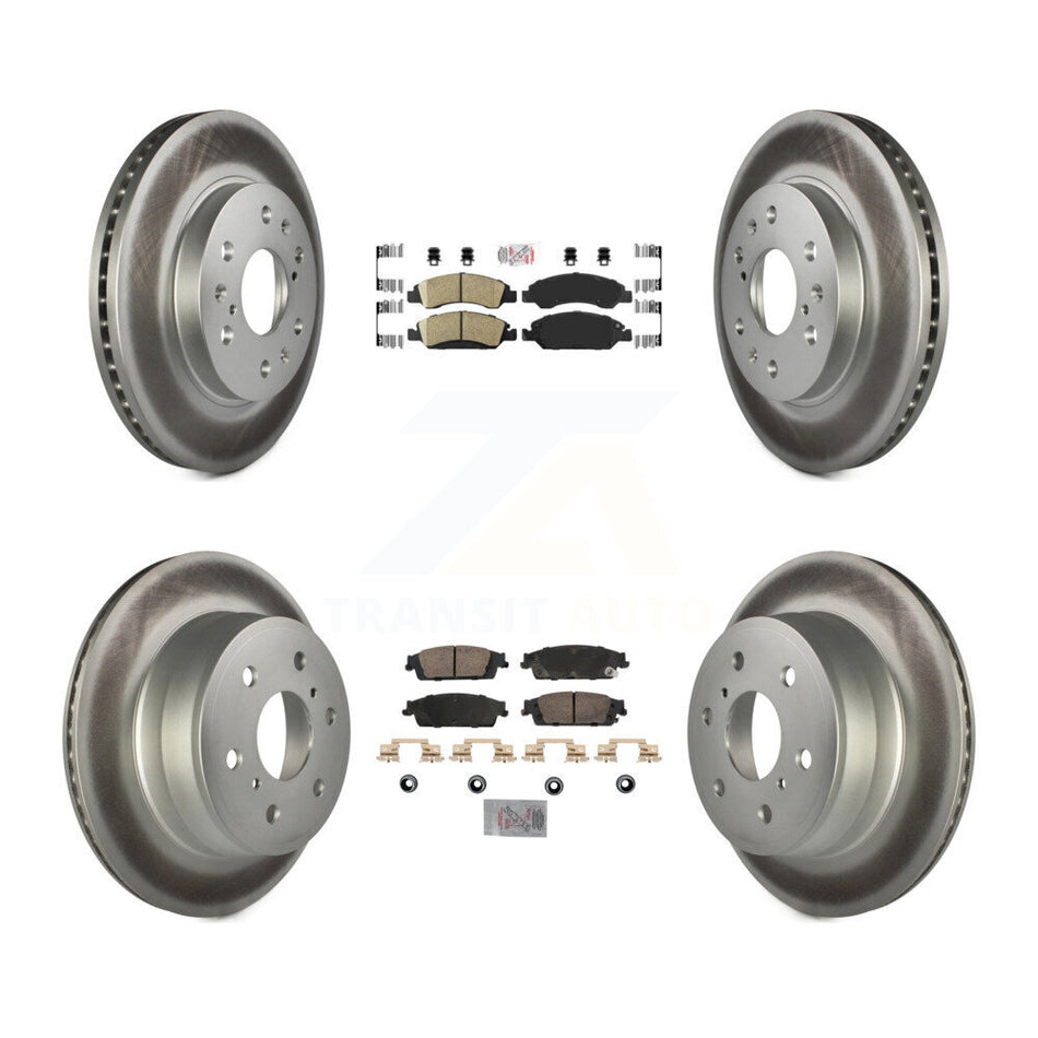 Front Rear Ceramic Pad Coat Brake Rotor Kit For GMC Sierra 1500 Chevrolet Silverado Tahoe KGA-105679