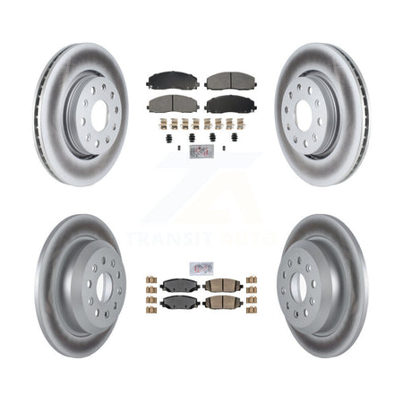 Front Semi-Metallic Rear Ceramic Pad Coat Brake Rotor Kit For 18-20 Jeep Wrangler Rubicon KGA-105686