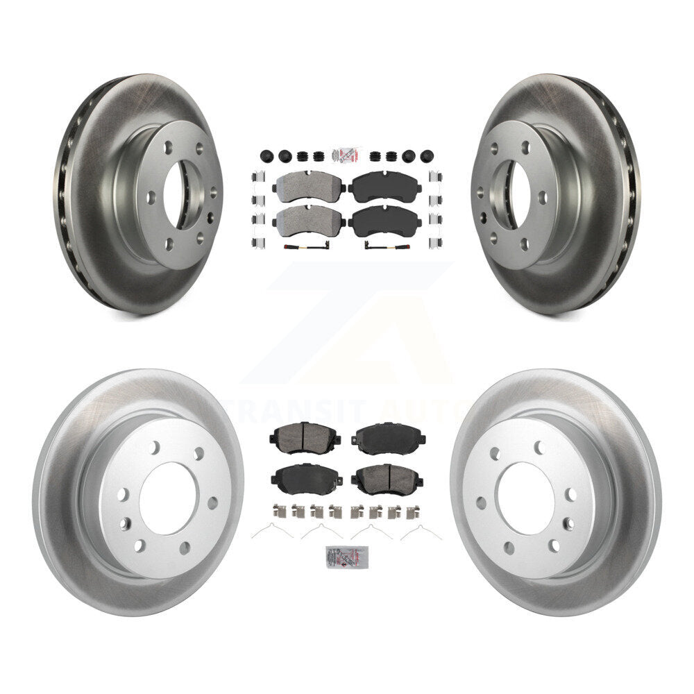 Front Rear Semi-Metallic Pad Coated Brake Rotors Kit For Mercedes-Benz Sprinter 2500 3500 KGA-105710