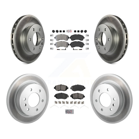 Front Rear Semi-Metallic Pad Coated Brake Rotors Kit For Mercedes-Benz Sprinter 2500 3500 KGA-105710