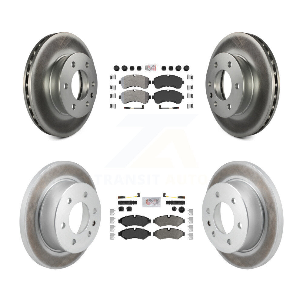 Front Rear Semi-Metallic Pad Coated Brake Rotors Kit For Mercedes-Benz Sprinter 2500 3500 KGA-105713