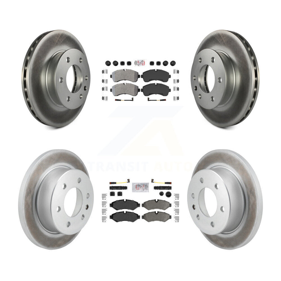 Front Rear Semi-Metallic Pad Coated Brake Rotors Kit For Mercedes-Benz Sprinter 2500 3500 KGA-105713