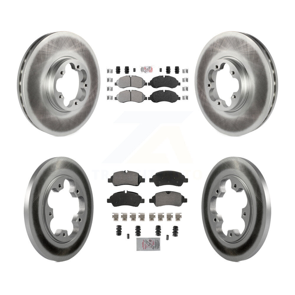 Front Rear Semi-Metallic Pad Coated Disc Brake Rotor Kit For Ford Transit-250 Transit-150 KGA-105715