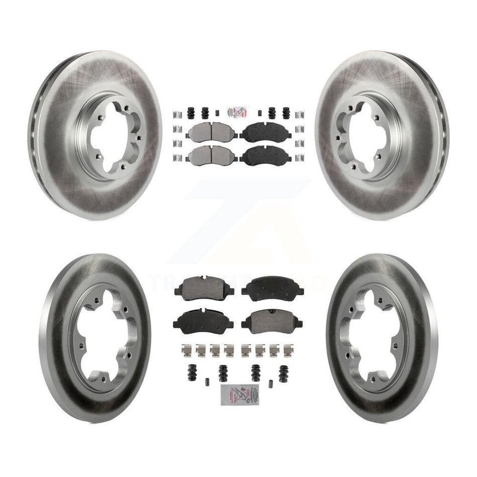 Front Rear Semi-Metallic Pad Coated Disc Brake Rotor Kit For Ford Transit-250 Transit-150 KGA-105715