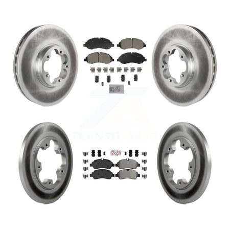 Front Rear Semi-Metallic Pad Coated Disc Brake Rotor Kit For Ford Transit-250 Transit-150 KGA-105718