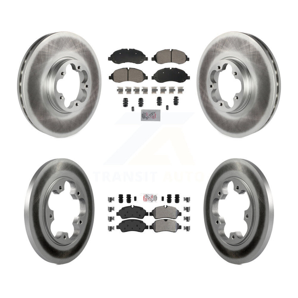 Front Rear Semi-Metallic Pad Coated Disc Brake Rotor Kit For Ford Transit-250 Transit-150 KGA-105718