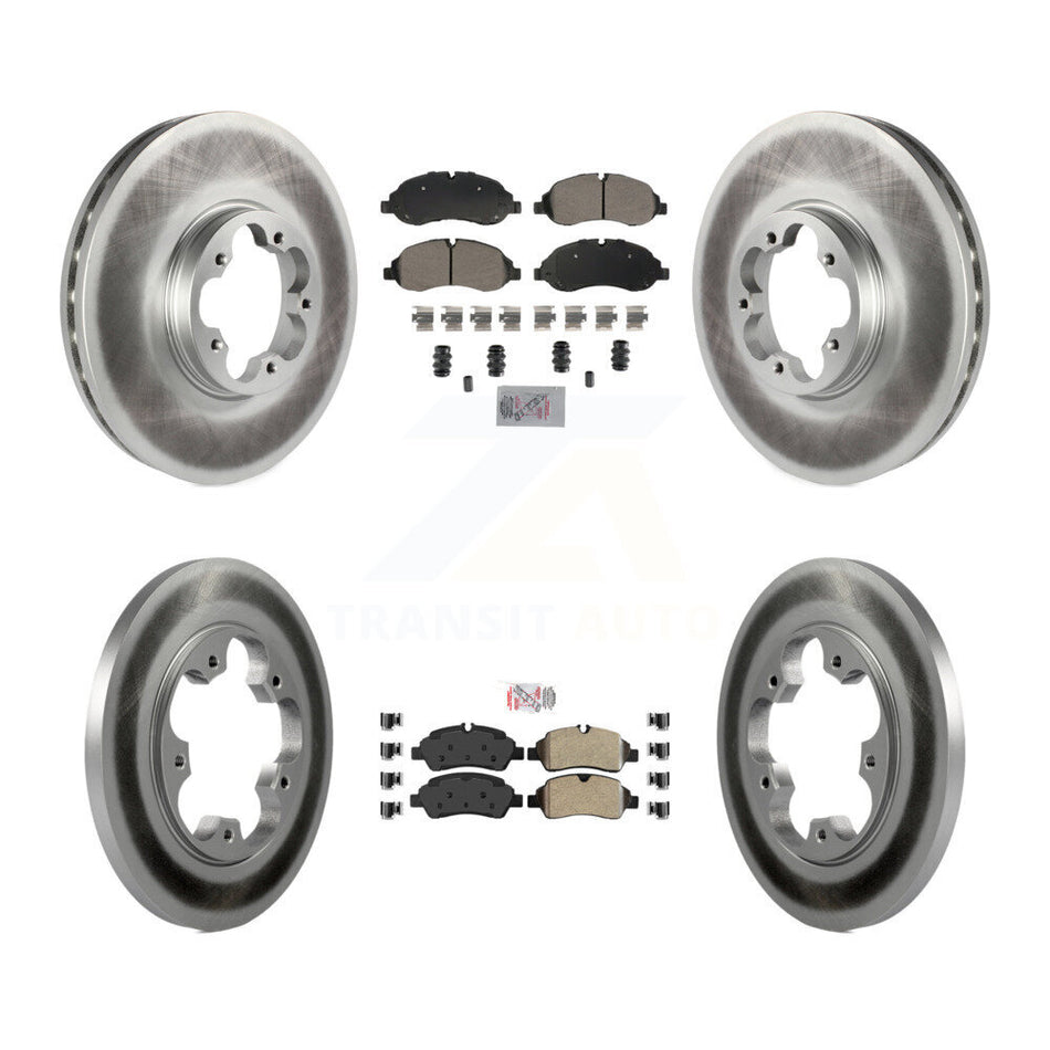 Front Rear Semi-Metallic Pad Coated Disc Brake Rotor Kit For Ford Transit-250 Transit-150 KGA-105719