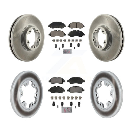 Front Rear Semi-Metallic Pads And Coated Disc Brake Rotors Kit For Ford Transit-350 HD KGA-105722