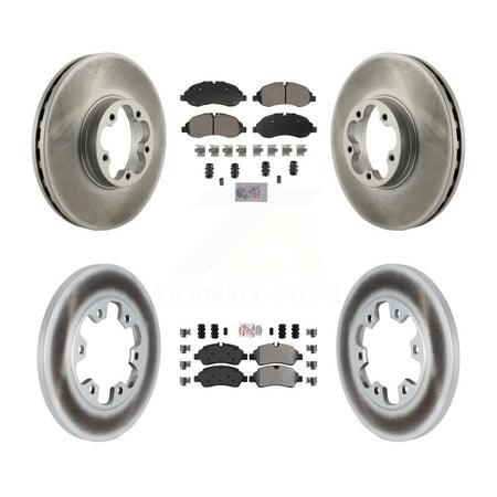 Front Rear Semi-Metallic Pads And Coated Disc Brake Rotors Kit For Ford Transit-350 HD KGA-105723