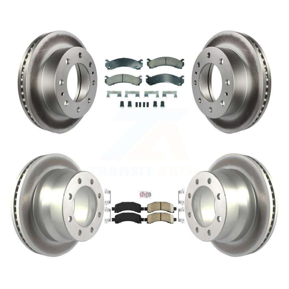 Front Rear Ceramic Pads And Coated Disc Brake Rotors Kit For Chevrolet Express 4500 KGA-105737