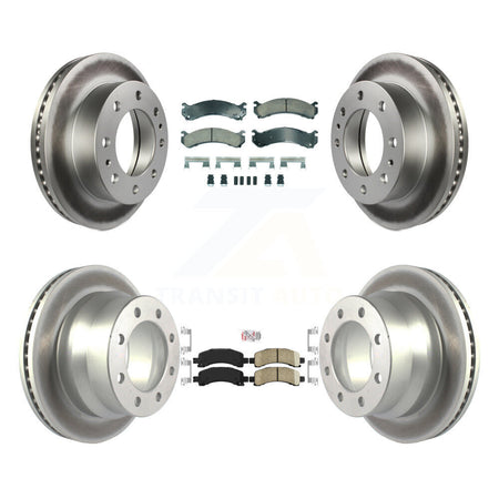 Front Rear Ceramic Pads And Coated Disc Brake Rotors Kit For Chevrolet Express 4500 KGA-105737
