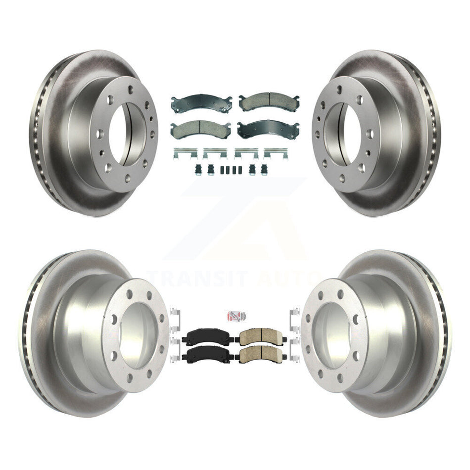 Front Rear Ceramic Pads And Coated Disc Brake Rotors Kit For Chevrolet Express 4500 KGA-105737