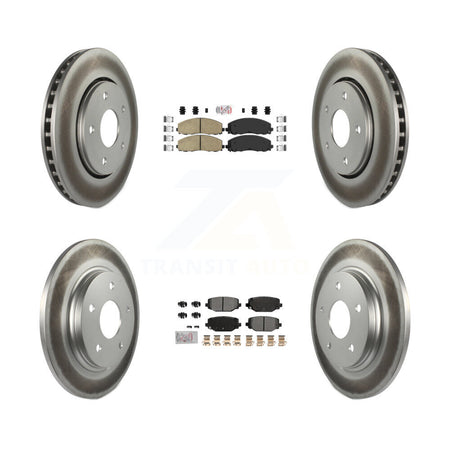 Front Ceramic Rear Semi-Metallic Pad Coated Disc Brake Rotors Kit For Dodge Grand Caravan KGA-105739