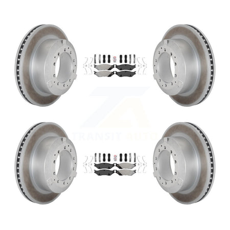 Front Rear Semi-Metallic Pad Coated Brake Rotor Kit For International TerraStar IC AE Bus KGA-105744