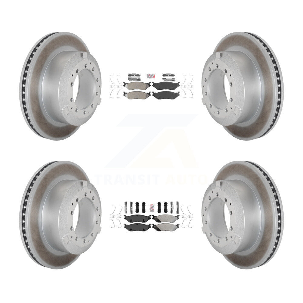 Front Rear Semi-Metallic Pad Coated Brake Rotor Kit For International TerraStar IC AE Bus KGA-105745