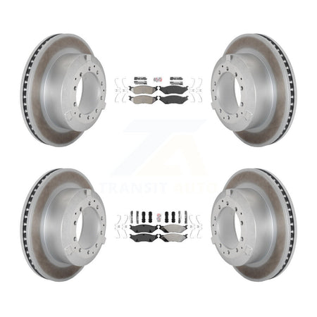 Front Rear Semi-Metallic Pad Coated Brake Rotor Kit For International TerraStar IC AE Bus KGA-105745